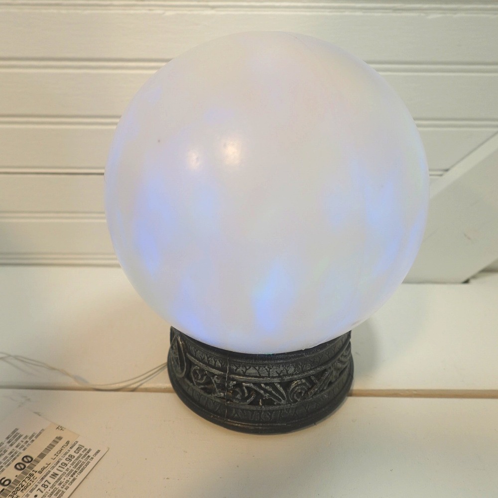 New with tags Crystal Ball Witch Magic Light-up Sound Darice Halloween Decor